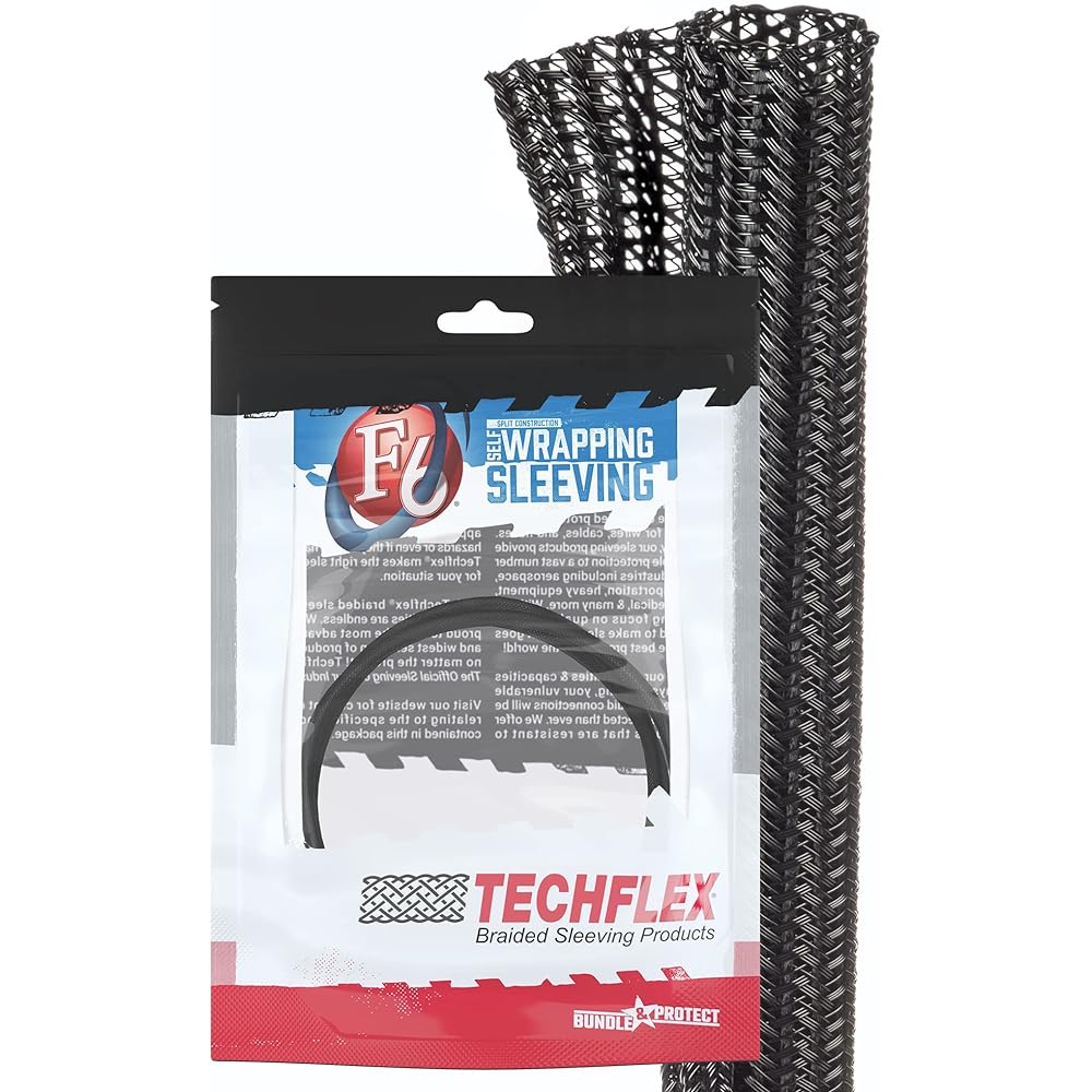 1 /2 "Split F6 knitting cable SLEEVING wrap, split room, TechFlex 100ft F6