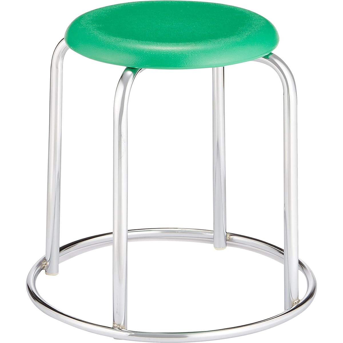 Rene Seiko Round Stool (with outer ring) Green/Chrome Plated RP-4C