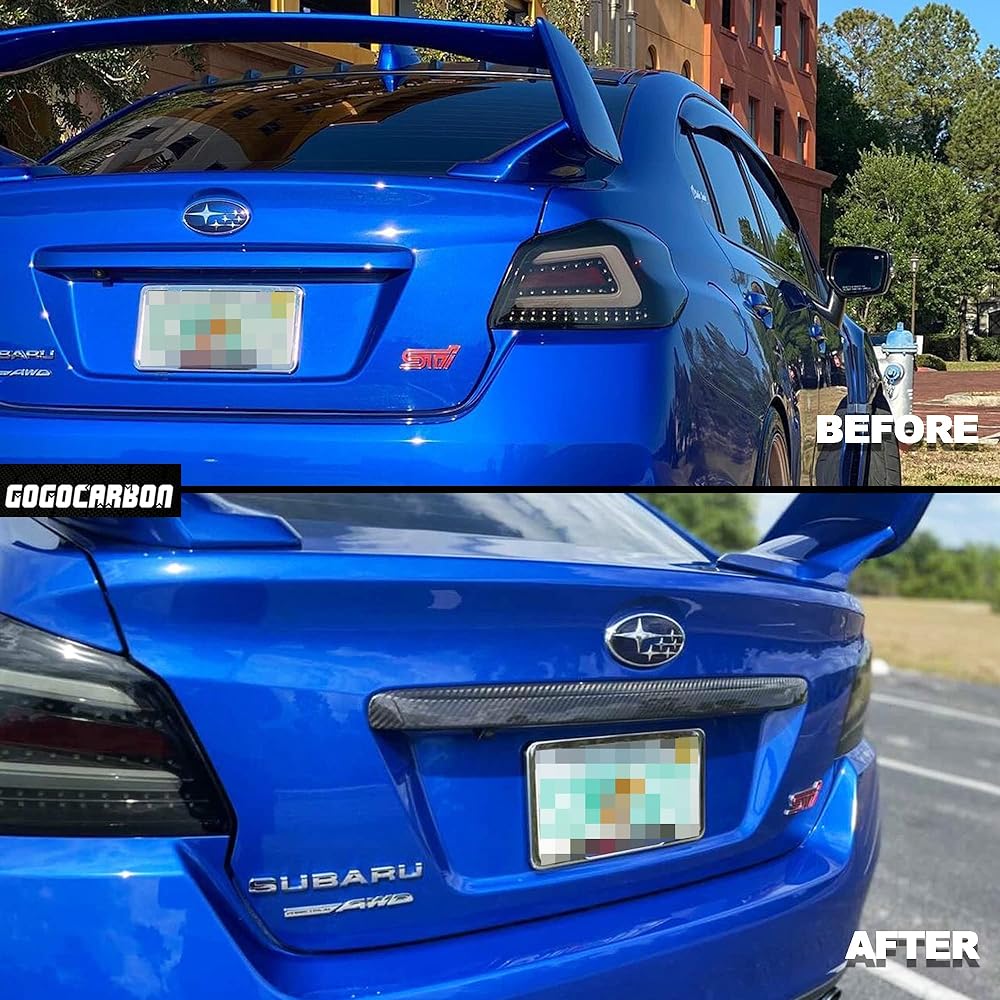 Gogocarbon Rear Garnish Subaru WRX STI VAB/WRX S4 VAG Sedan 2015-2021 2015-2021 Real Dryer Bon Cap Exterior Lightweight UV Clear Coating