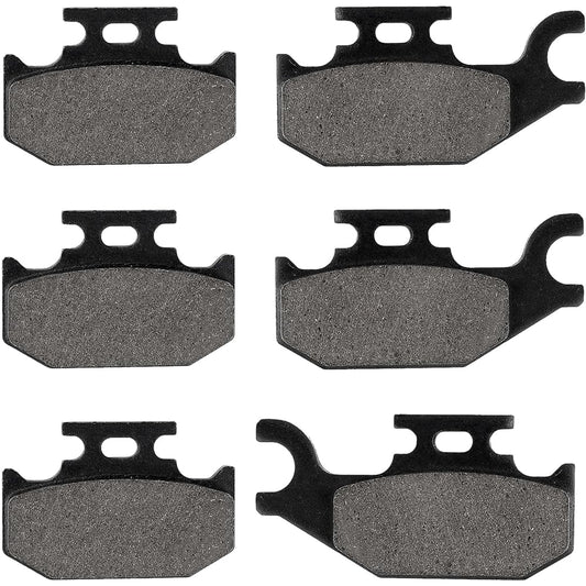LOCOPOW Brake Pads Compatible with Can Am Outlander 400 500 650 800 800R Max 2007-2015 Renagade 500 800 2007-2011 DS650 2000-2007 (Pack of 3)