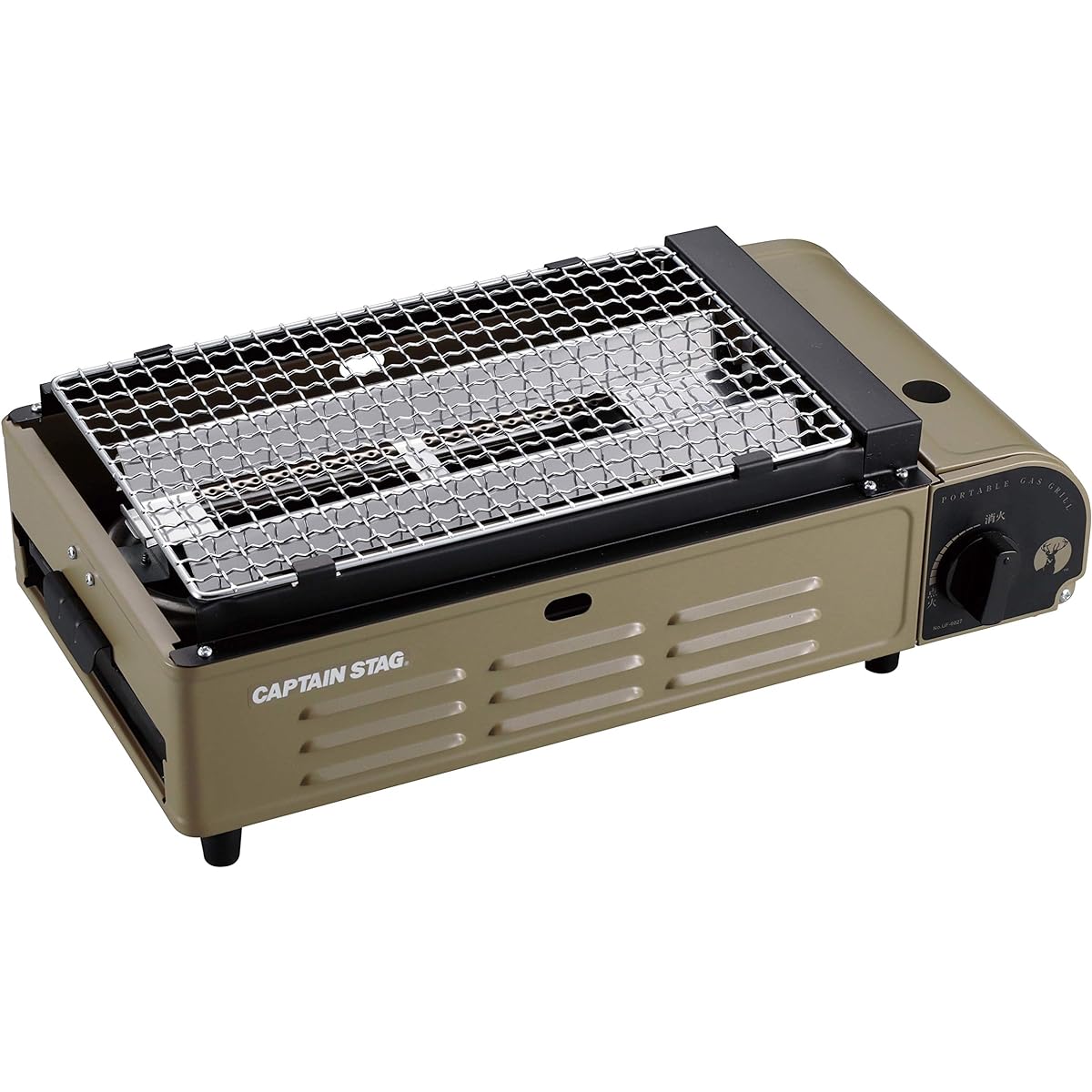 CAPTAIN STAG Barbecue Grill Stove Cassette Stove Tabletop Cassette Stove Grill Master Khaki UF-0027/UG-2040