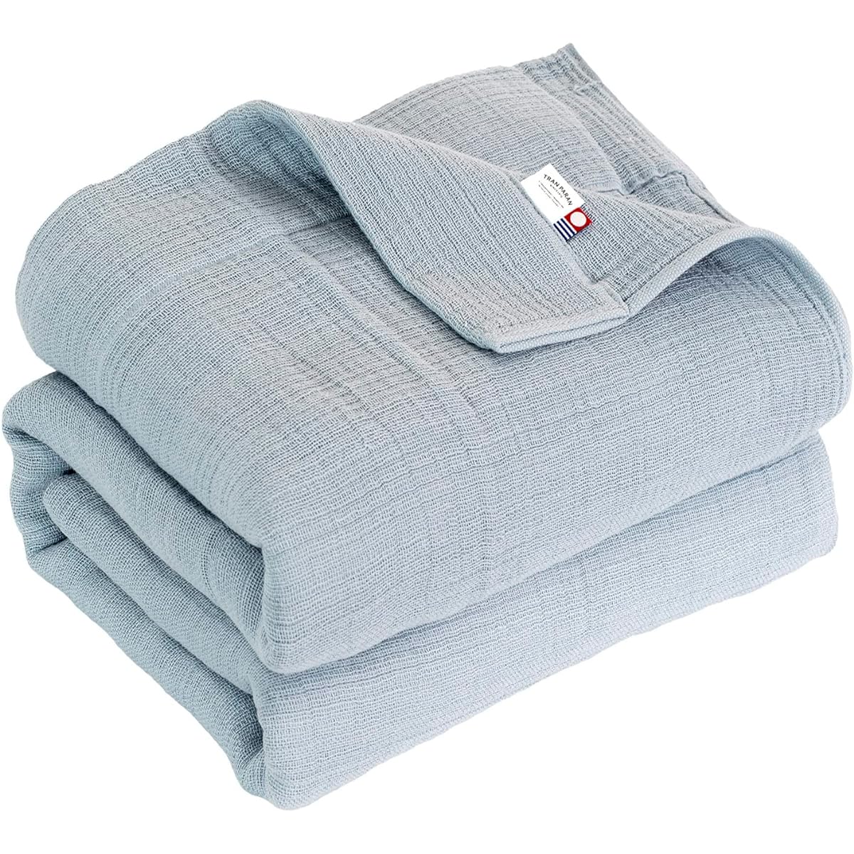 Tramparan Gauze Blanket Imabari Feeree Feeree Towel Blanket Imabari Towel Single Approx. 135 x 195cm Smooth Made in Japan 100% Cotton Gauze 4 Ply (Sky Gray)