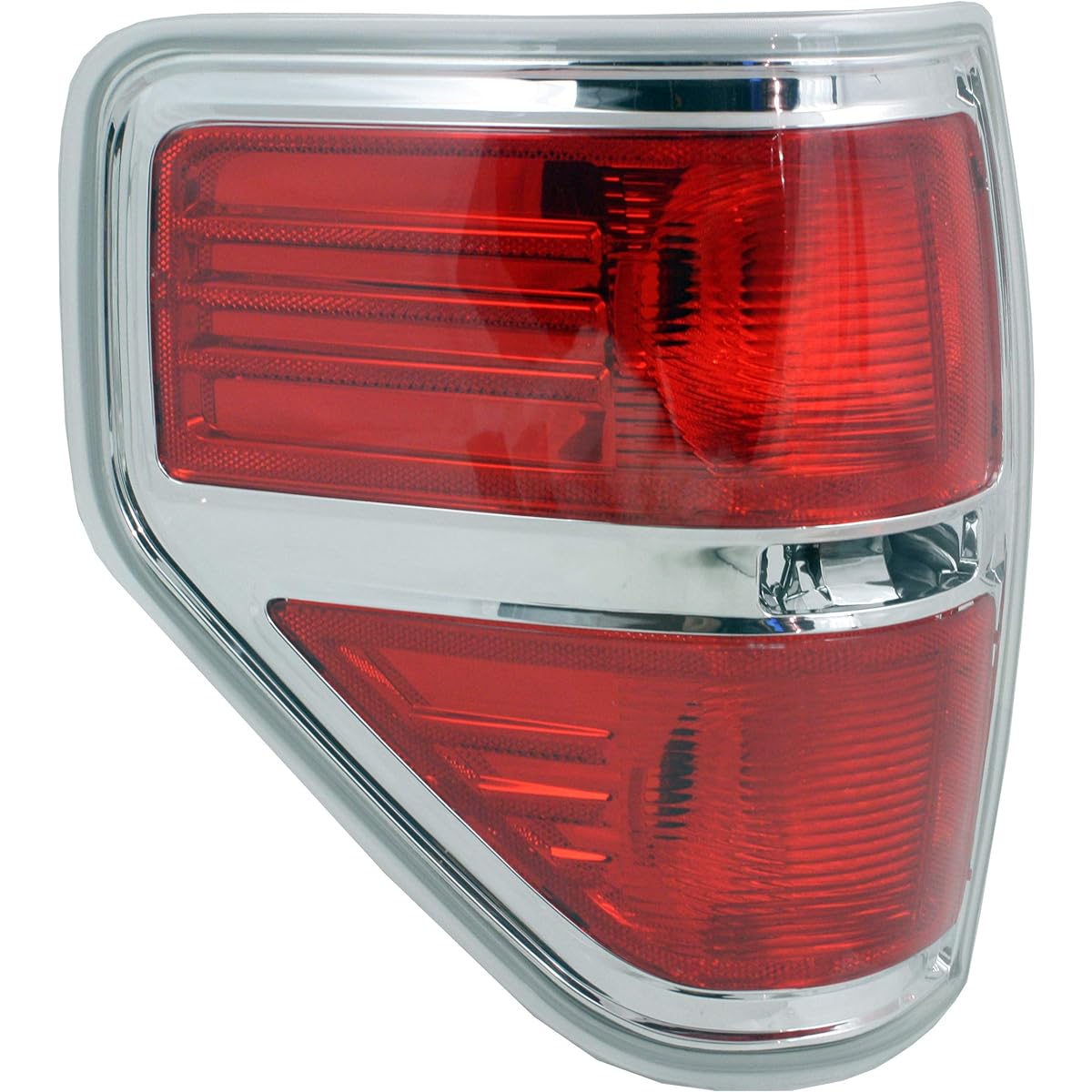 Taill Light Lens and Housing 2009-2014 Ford F-150 STYLESIDE Chromtrim CAPA driver's seat side