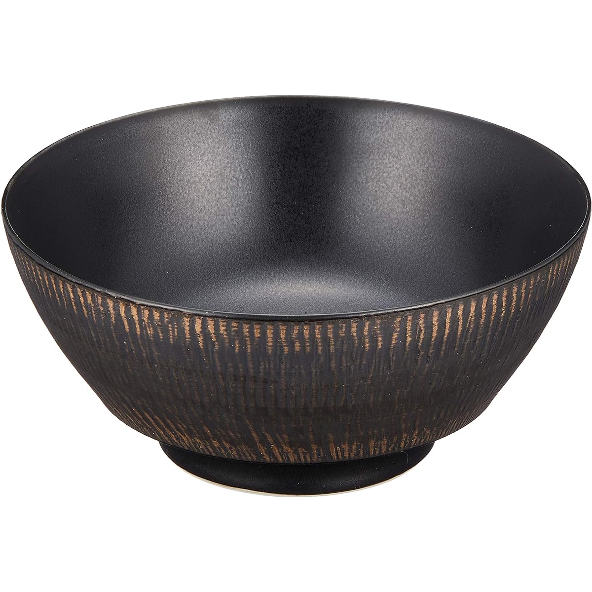 Arita Ware Ultimate Ramen Bowl Liso Kiln Black Glaze Blowing Plane R0308