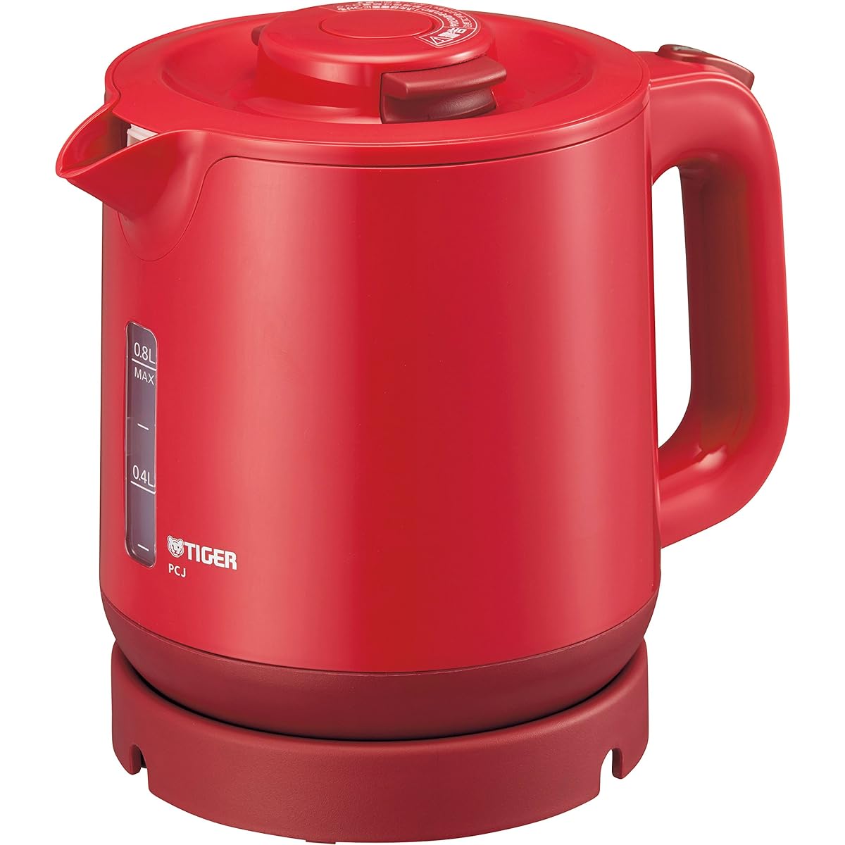 Tiger Thermos Steam-less Electric Kettle Wakuko 800ml Red PCJ-A081-R Tiger