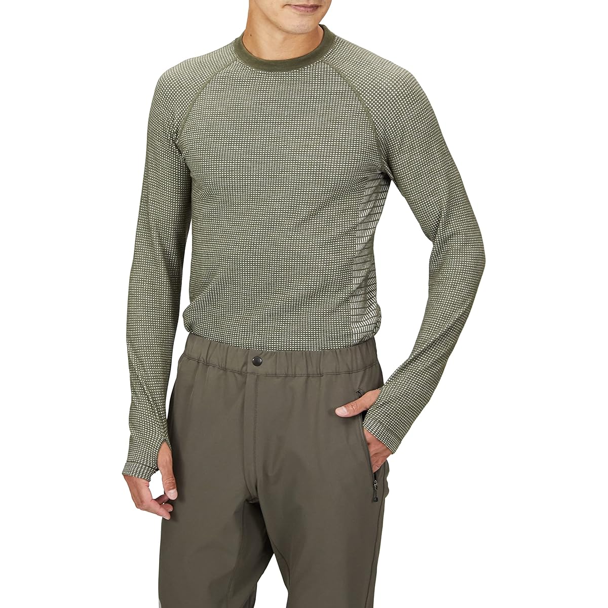 [Millet] Fleece Waffle Wool Crew WAFFLE WOOL CRW M Men's