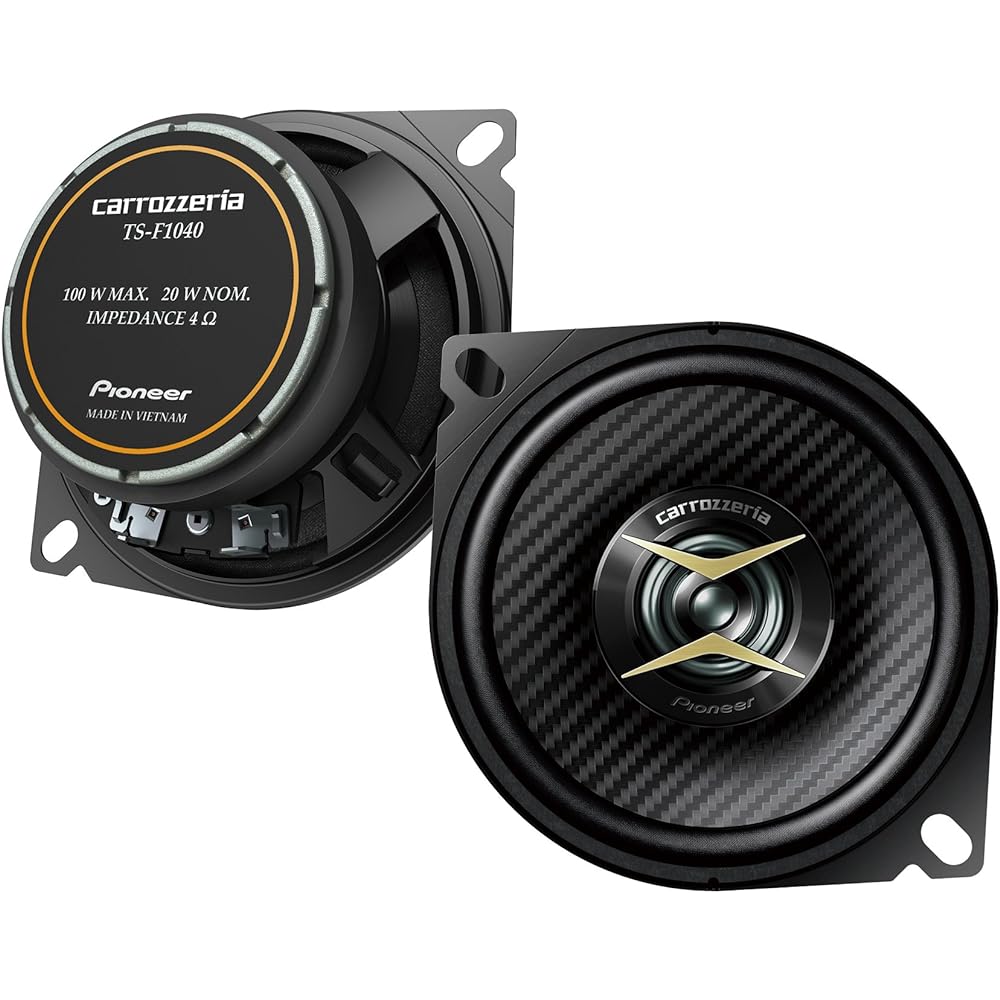 Pioneer Speaker TS-F1040 10cm Custom Fit Speaker Coaxial 2 Way High Resolution Compatible Carrozzeria