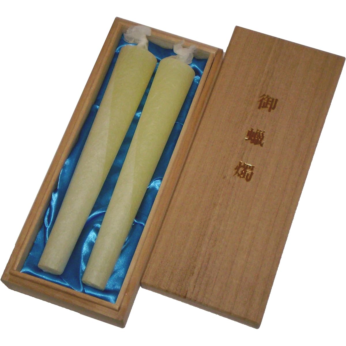 Torii candles Beeswax Noriga No. 30, 2 pieces, paulownia box #100430