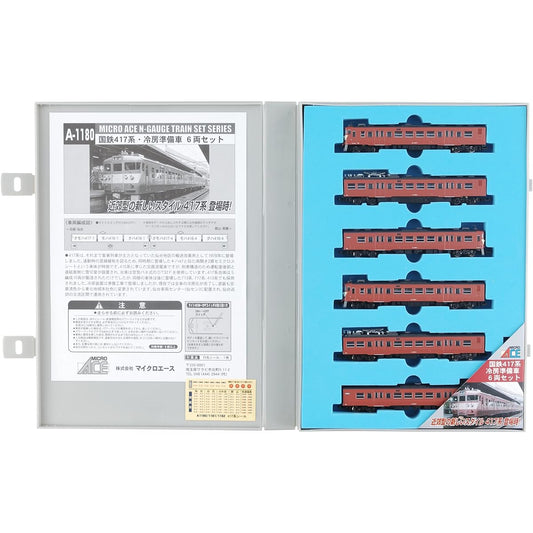 Micro Ace N Gauge JNR 417 Series/Air Conditioning Preparation Car 6-Car Set A1180 Railway Model Train