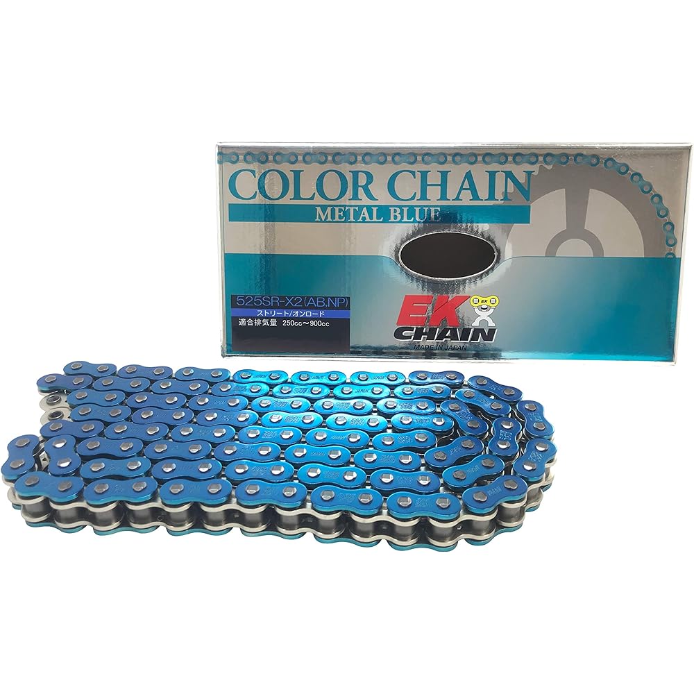 EK QX Ring Seal Chain 525SR-X2 Metal Blue 116L [Caulking Joint]