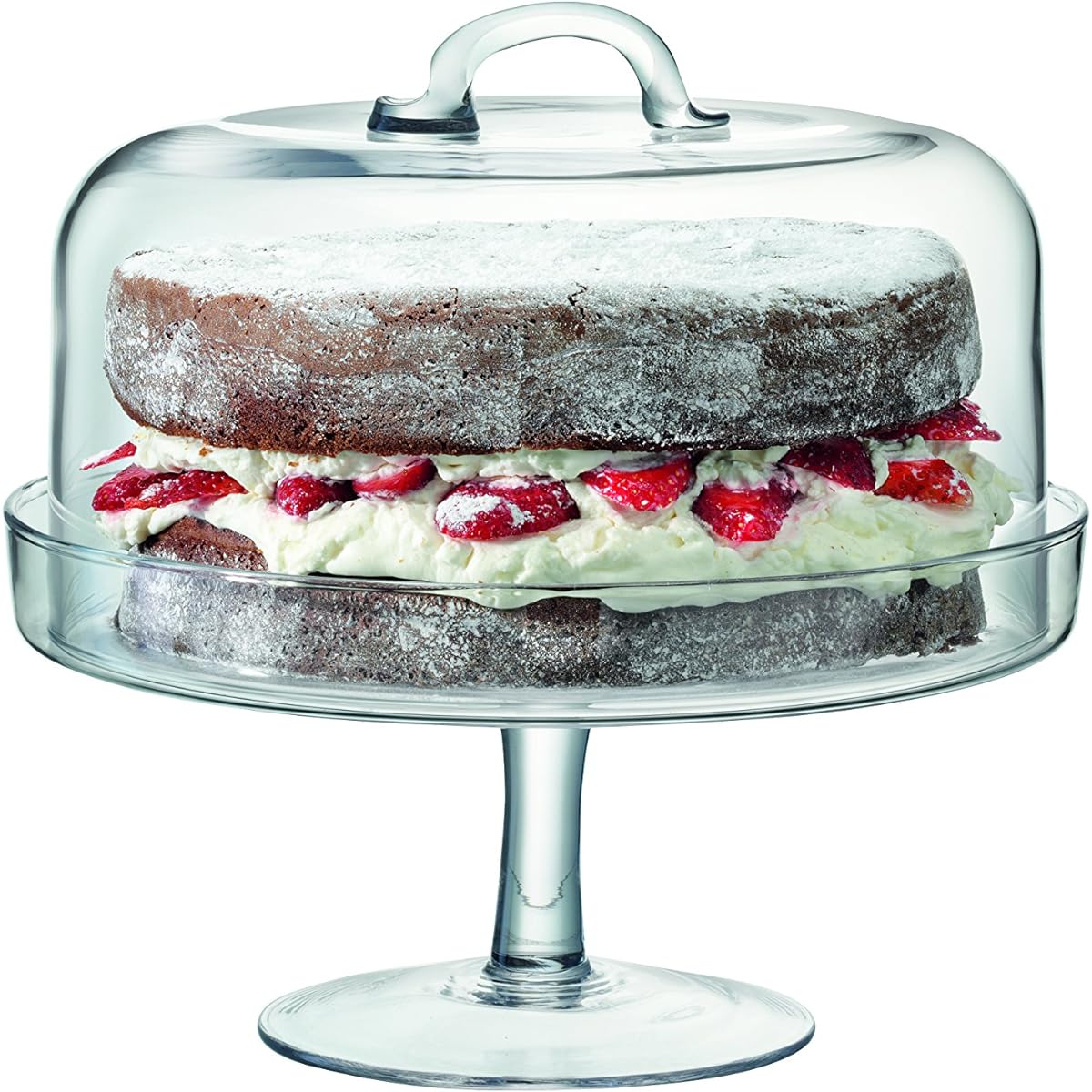 LSA Cake Stand & Dome Clear Height 25cm SERVE G875-25-301