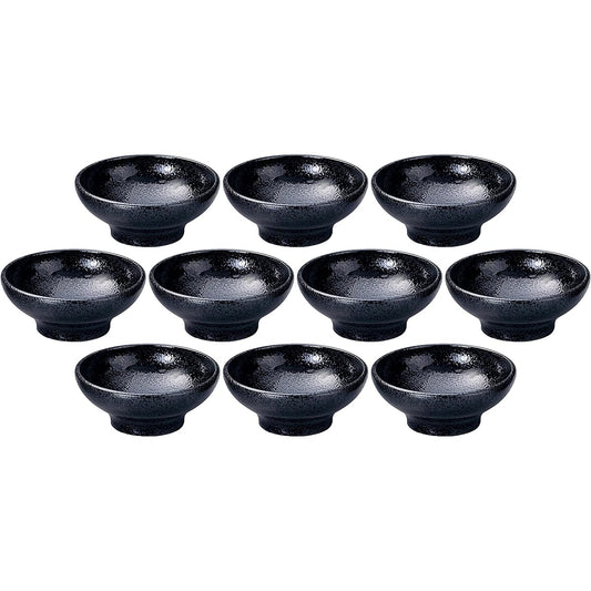 Set of 10 Toyoake (Kuroho) 4.0 round high platform bowl [12.1 x 4.8cm] [Small bowl]