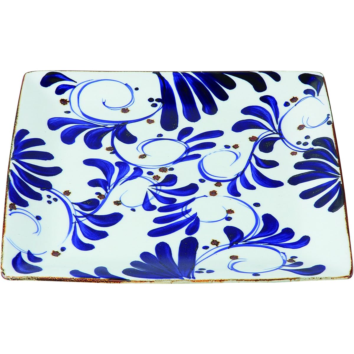 Nishikai Pottery Hasami Ware "Karakusa" Square Plate (Large) Diameter 27cm (Comes with Presentation Box) 14501