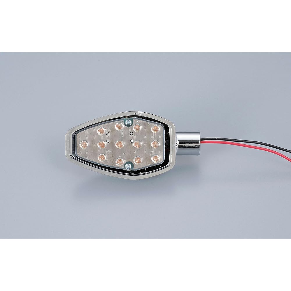 POSH Motorcycle Supplies Motorcycle LED Turn Signal XJR1300('00-'06) /XJR400/R('95-) Plated Body/Orange Lens Light Weight LED Turn Signal 060651