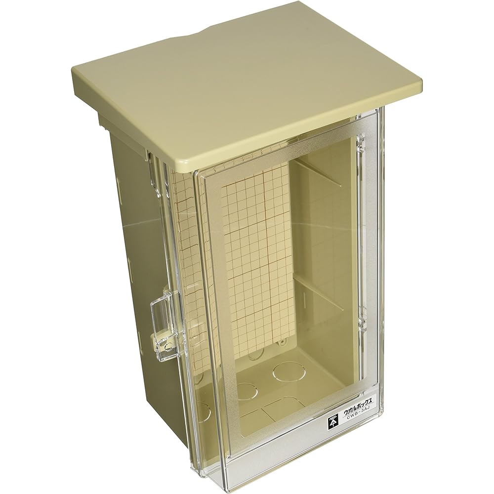 Mirai Kogyo Wall Box, Transparent Lid, Roofed, Vertical Type, Effective Fukasa 120, 1 Piece CWB-3AJ