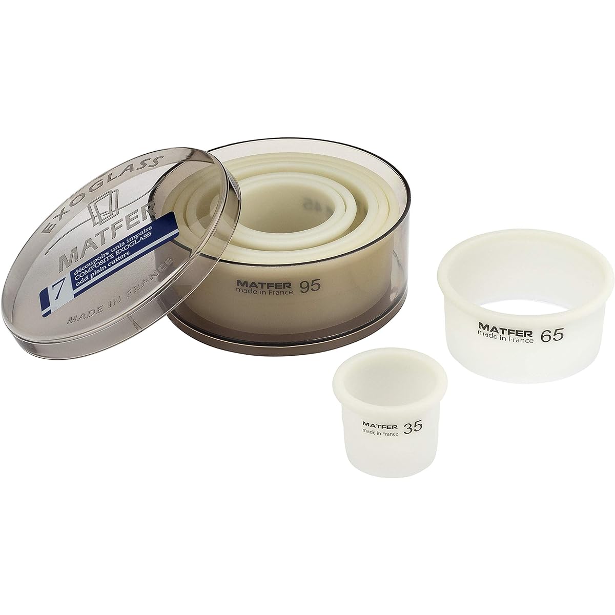 MATFER Flat Cutting Mold 150104 Plastic France 7 Piece Set WNK02