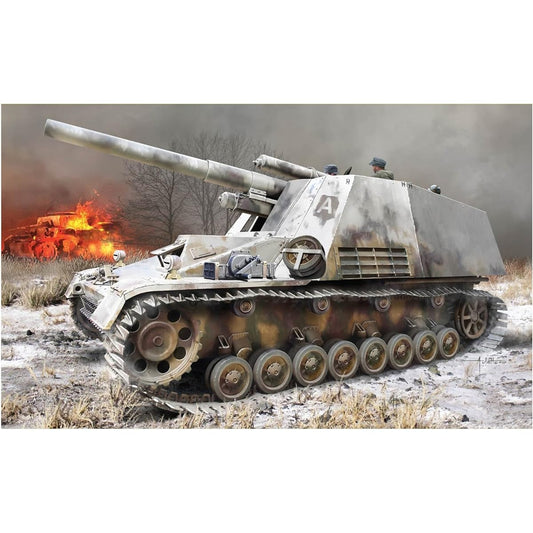 Dragon 1/35 World War II German army self-propelled gun Sd.Kfz.165 Hummel early production type with Winterkette plastic model DR6876