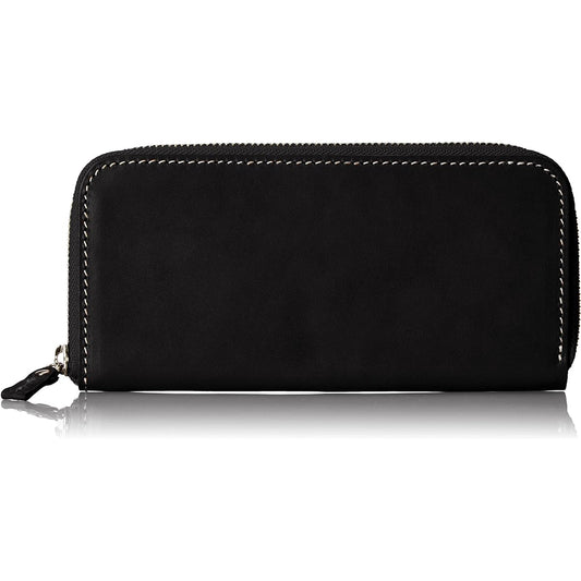 Summer Oil (Tochigi Leather) Round Wallet L BK 20345