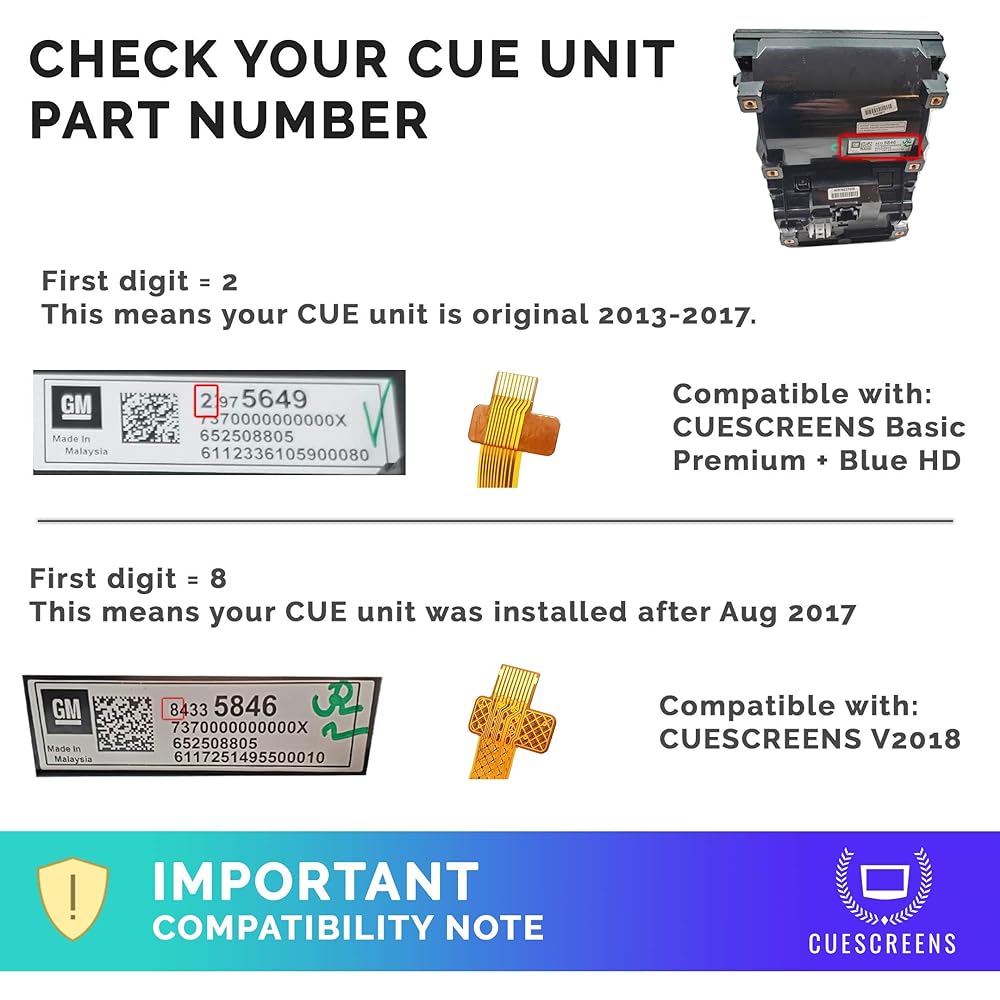 [CUESCREENS] V2018 OEM CADILLAC CUE replacement touch screen display+free installation kit