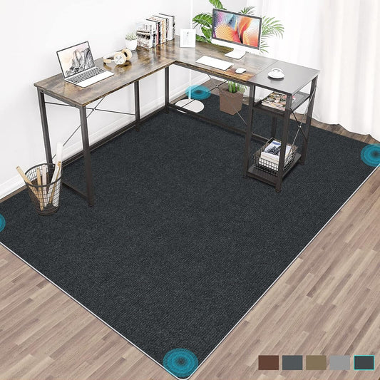 Chair Mat Floor Protection Mat 140 160cm Desk Chair Mat Hriiiiya Large Size 4mm Thickness Gaming Desk Desk Carpet Dining Mat Desk Mat Furniture Protection Pad Anti-Scratch/Soundproof Anti-Scratch Mat No Slip Adsorption Self Adhesive