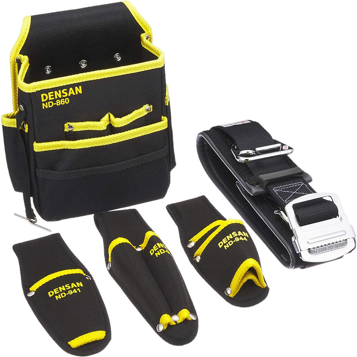 Densan waist tool set WSA series WSA-45-1BK yellow/black