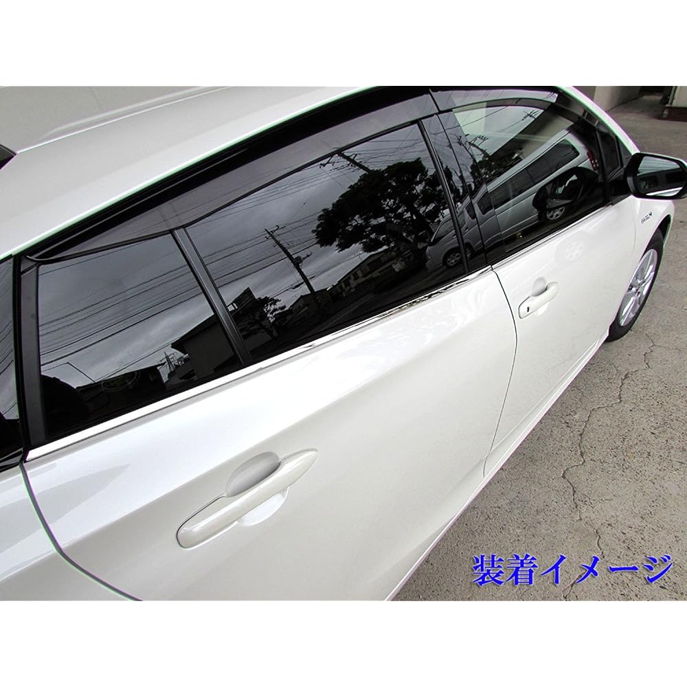 BRIGHTZ Prius PHV ZVW52 Super Mirror Stainless Plated Window Mall 4PC [WIN-SIL-106] ZVM M52 52 50 Prius PHV 23663