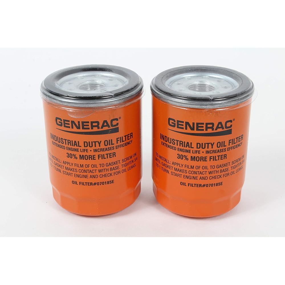 GENERAC 070185ES 2 Genuine Oil Filter Pack 070185E 70185 OEM