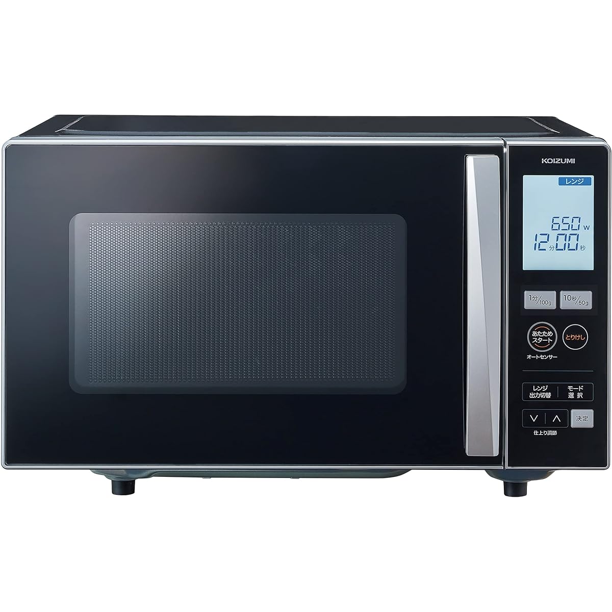 Koizumi Single Function Microwave Oven 18L Flat Table Hertz Free Automatic Warming Large Character Display Simple Operation Silver KRD-1870/S