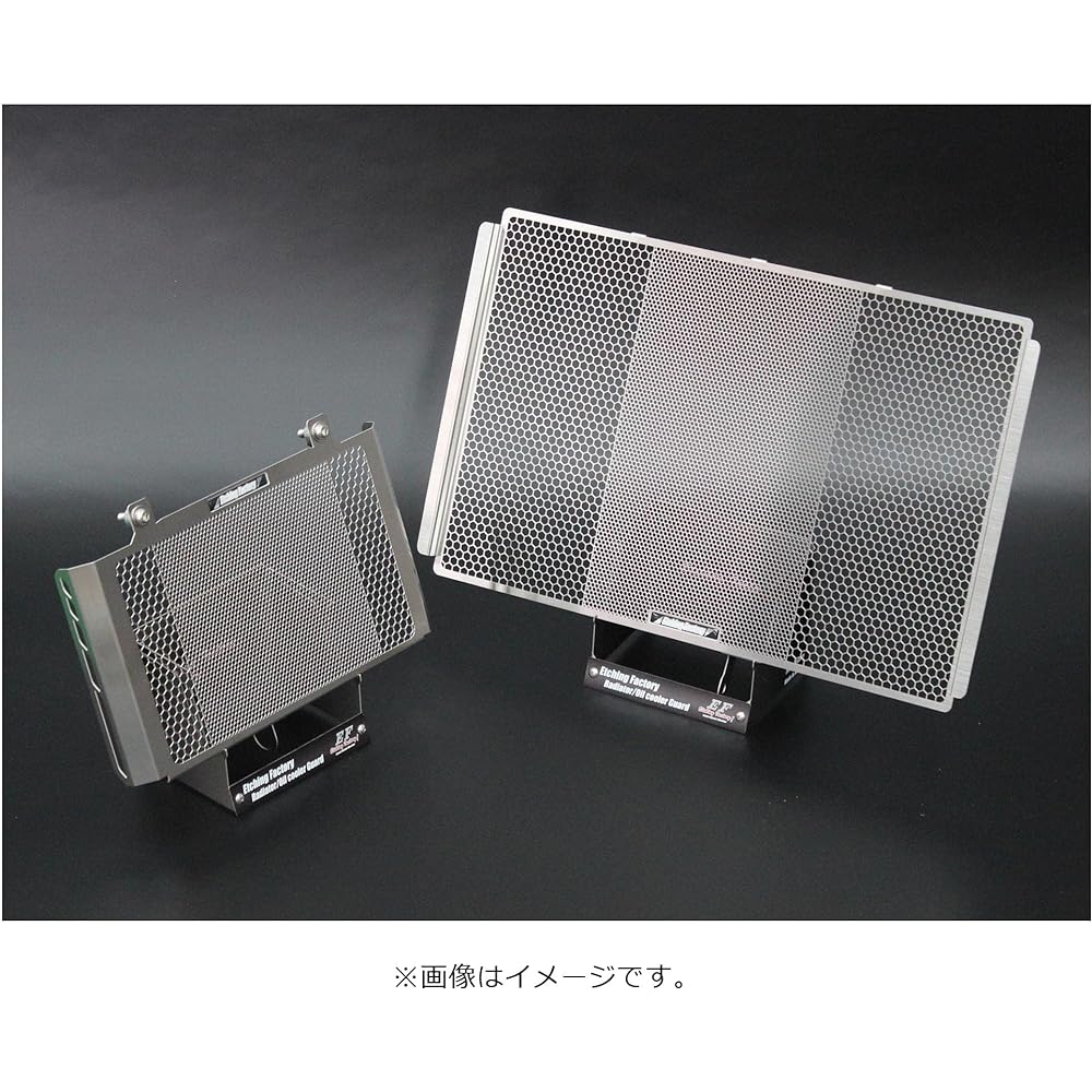 ETCHING FACTORY Core Guard Radiator & Oil Cooler Guard Set Emblem: Green Stainless Silver MT-10 17 ROY-MT10-00