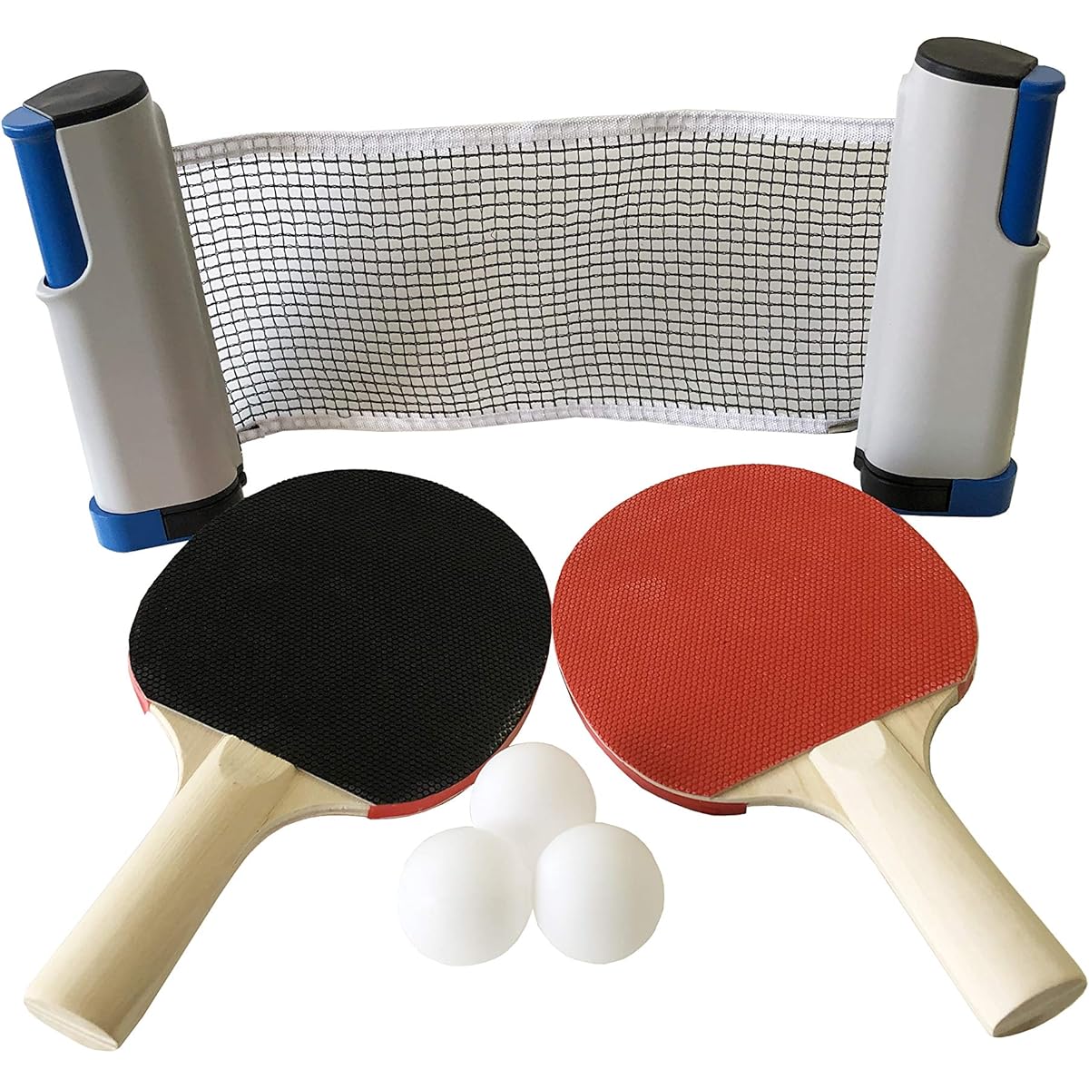 LITEC Family Table Tennis Set Table Tennis at Home Table 2 Rackets, Net, 3 Balls 108