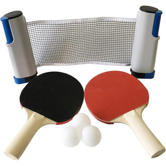 LITEC Family Table Tennis Set Table Tennis at Home Table 2 Rackets, Net, 3 Balls 108