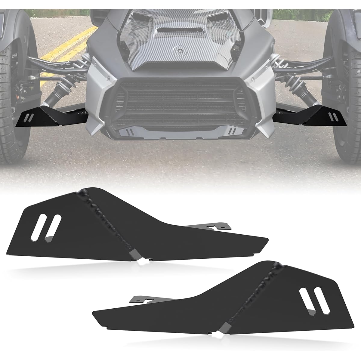 Aluminum Front Splash Guard Protector CAN-am Ryker Sautvs Black A Arm Protector CAN-am Ryker For all model accessories (2 points exchange#219400863)