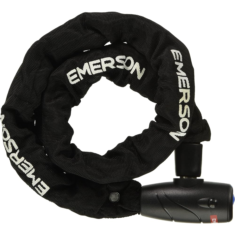 Emerson 10mm Chain Lock Total Length 1200mm Chain Thickness 10mm Earth Lock Extra Thick 10mm Chain Comes with a cover that won't scratch your car Comes with 3 dimple keys that won't be picked easily Slide shutter EM-265