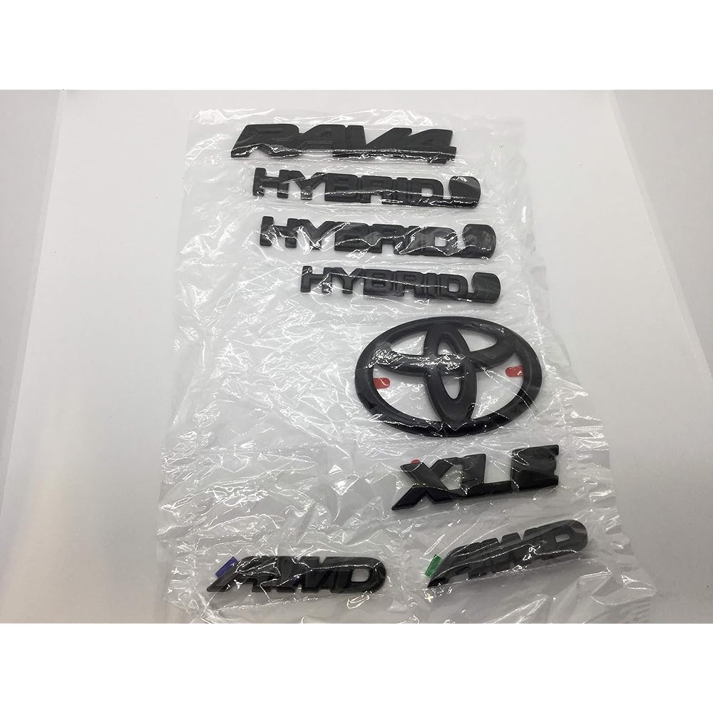 Genuine Toyota 2019 & New RAV4 Hybrid XLE Black Outen Blem Overlaekit (Pt948-42197-02)