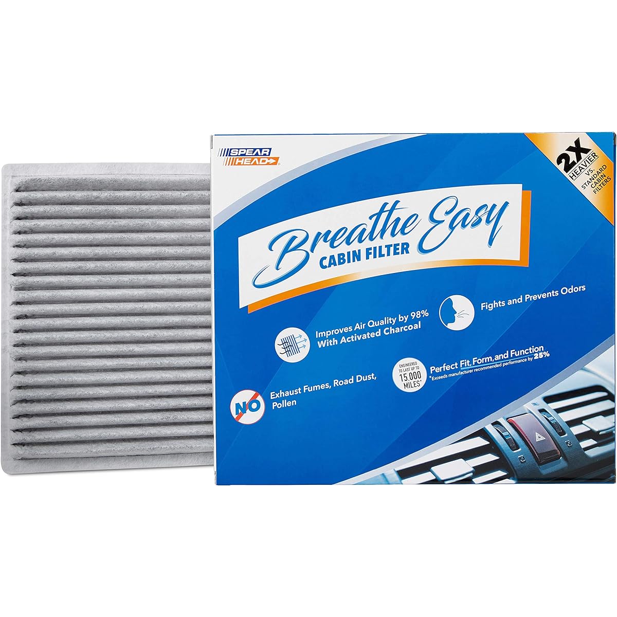 Spearhead Premium Breathe Easy Cabin Filter, Up to 25% Longer Life w/Activated Carbon (BE-846A)