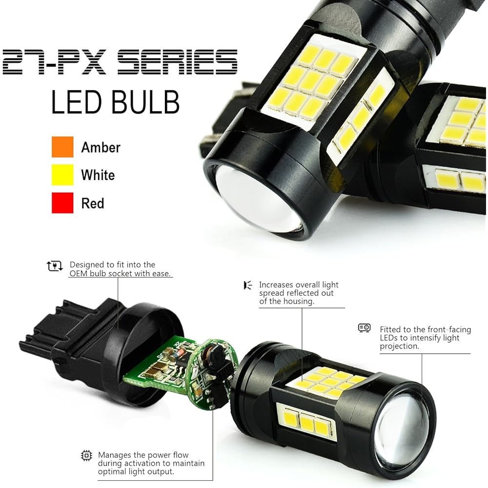 JDM ASTAR Super Bright PX Chip 3056 3156 3057 4057 4157 White LED bulb with projector