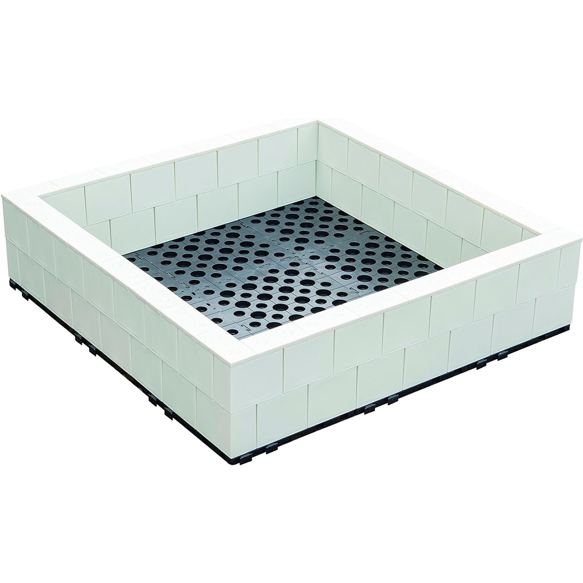 System farm (assembled flower bed/vegetable garden) 90cm x 90cm x 2 tiers set Ivory