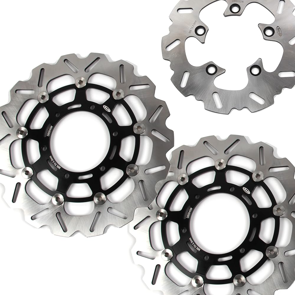 Arashi Front and Rear Brake Disc Rotor for Suzuki GSX-R750 GSXR750 GSXR 750 K8 K9 2008-2017 Motorcycle Replacement Accessories Gold 2009 2010 2011 2012 2013 2014 2015 2016