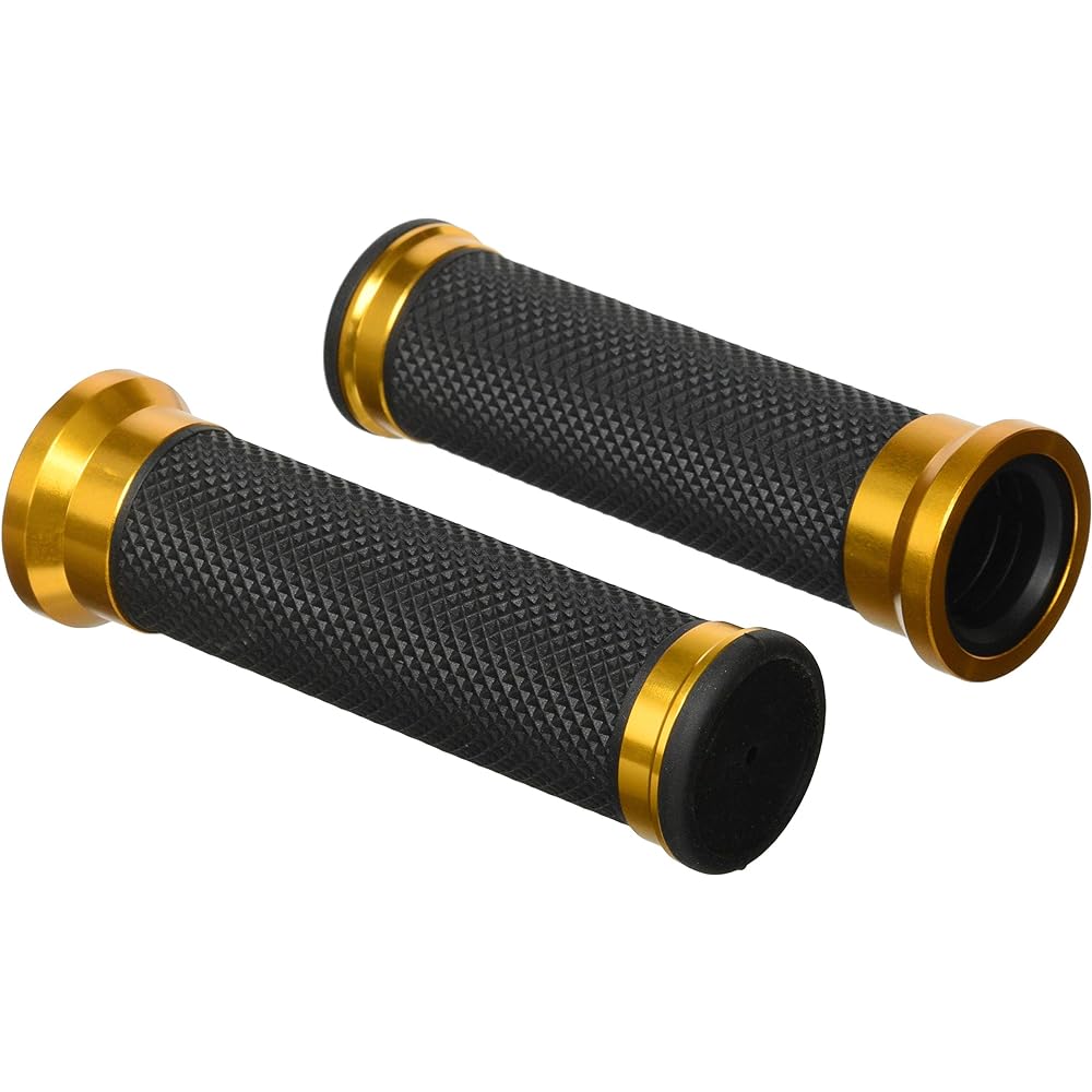Bike Parts Center Bike Grip Custom Grip Left and Right Set with Gold Bar End Honda Super Dio etc. 903307