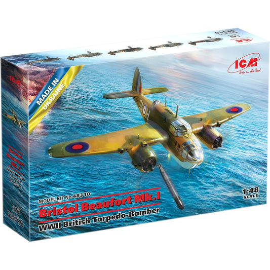 ICM 1/48 World War II Royal Air Force Bristol Beaufort Mk.I Interceptor Plastic Model 48310