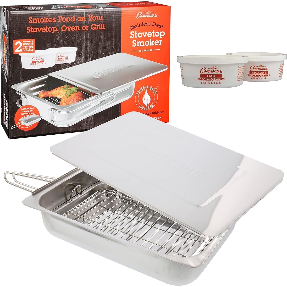 Camerons Stove Top Smoker Japanese Genuine Product with Tip Home Use Smoker Outdoor