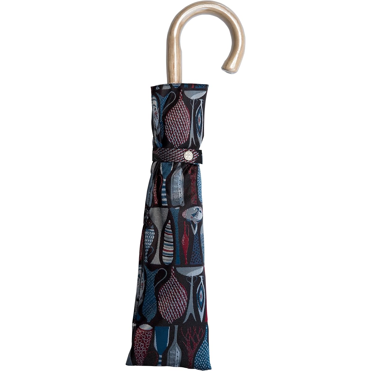 Makita Shoten + Stig Reventri POTTERY Women's Folding Umbrella, Scandinavian Design, Luxury Koshu Ori, Made in Japan