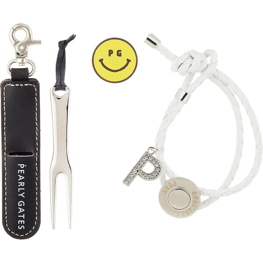 [Pearly Gates] Ball marker (SMILE GOODS set with fork and bracelet) / Golf / 053-3184507