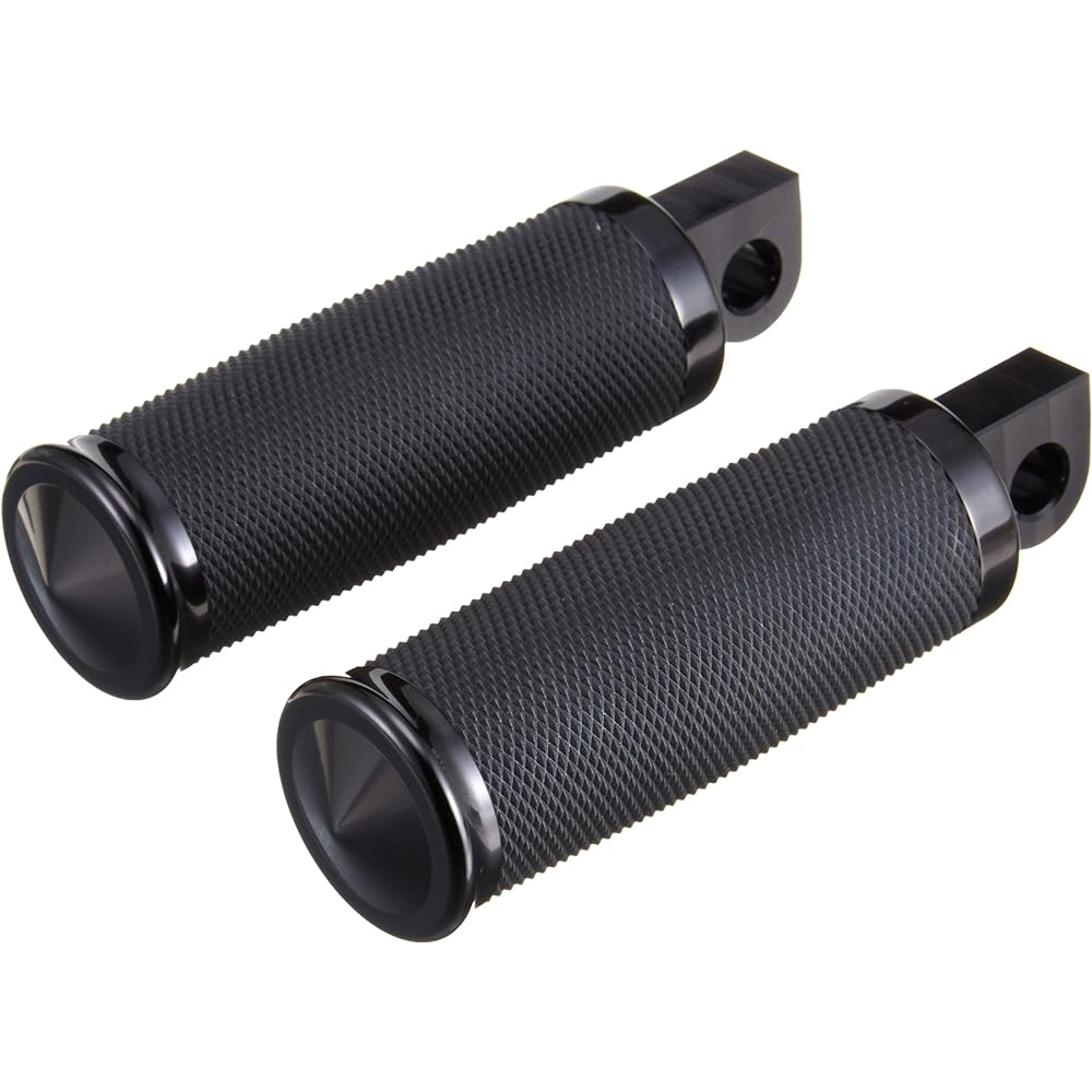 Kijima Motorcycle Bike Parts Footpeg Metra Aluminum Billet Glossy Black Anodized Set of 2 HD-05380