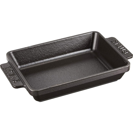 staub "Mini Rectangular Dish Black 15 x 11cm" Enamel Iron Gratin Dish [Authorized Japanese Product] Dish 40509-548