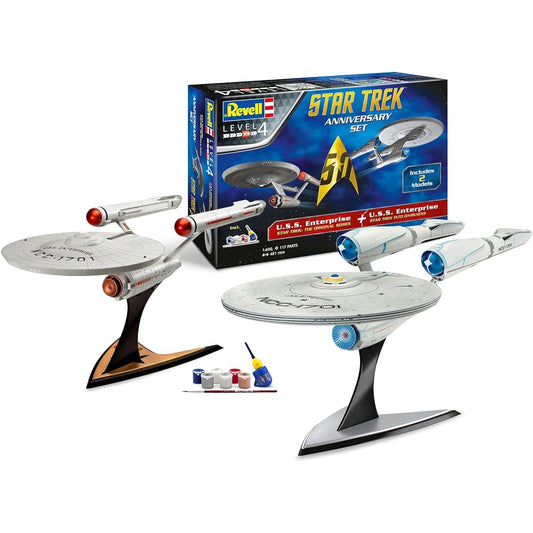 Platts GR05721 Star Trek U.S.S Enterprise Space Mission & Latest Movie Version 50th Anniversary Set