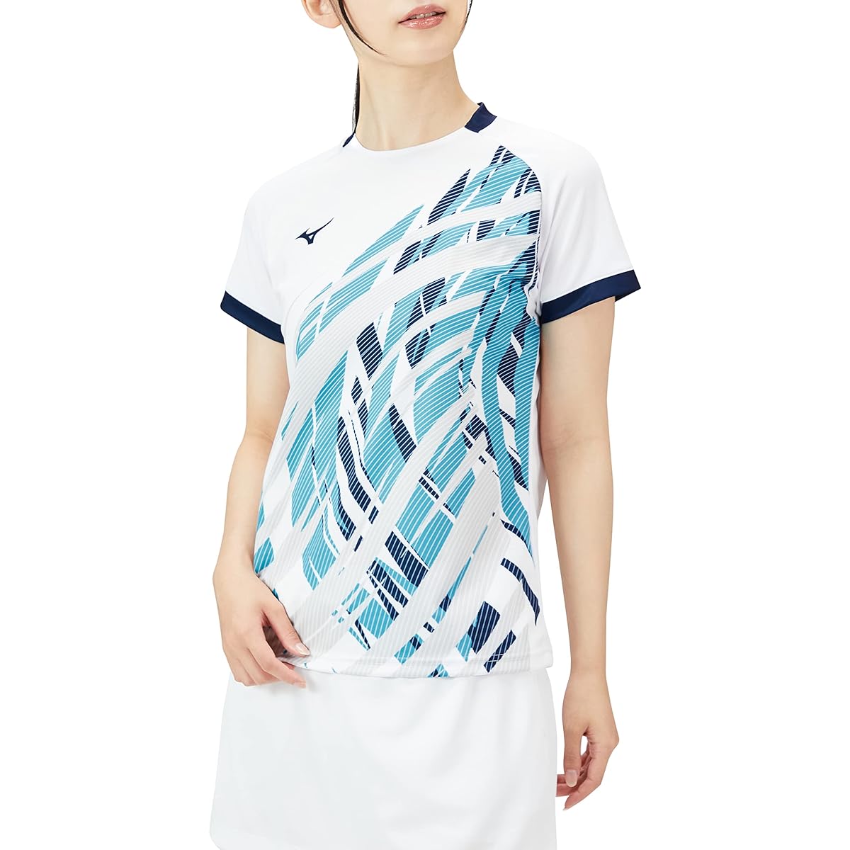 Mizuno 62JA2702 Women's Tennis Wear Game Shirt Sweat Absorbent Quick Drying Dynamotion Fit Badminton