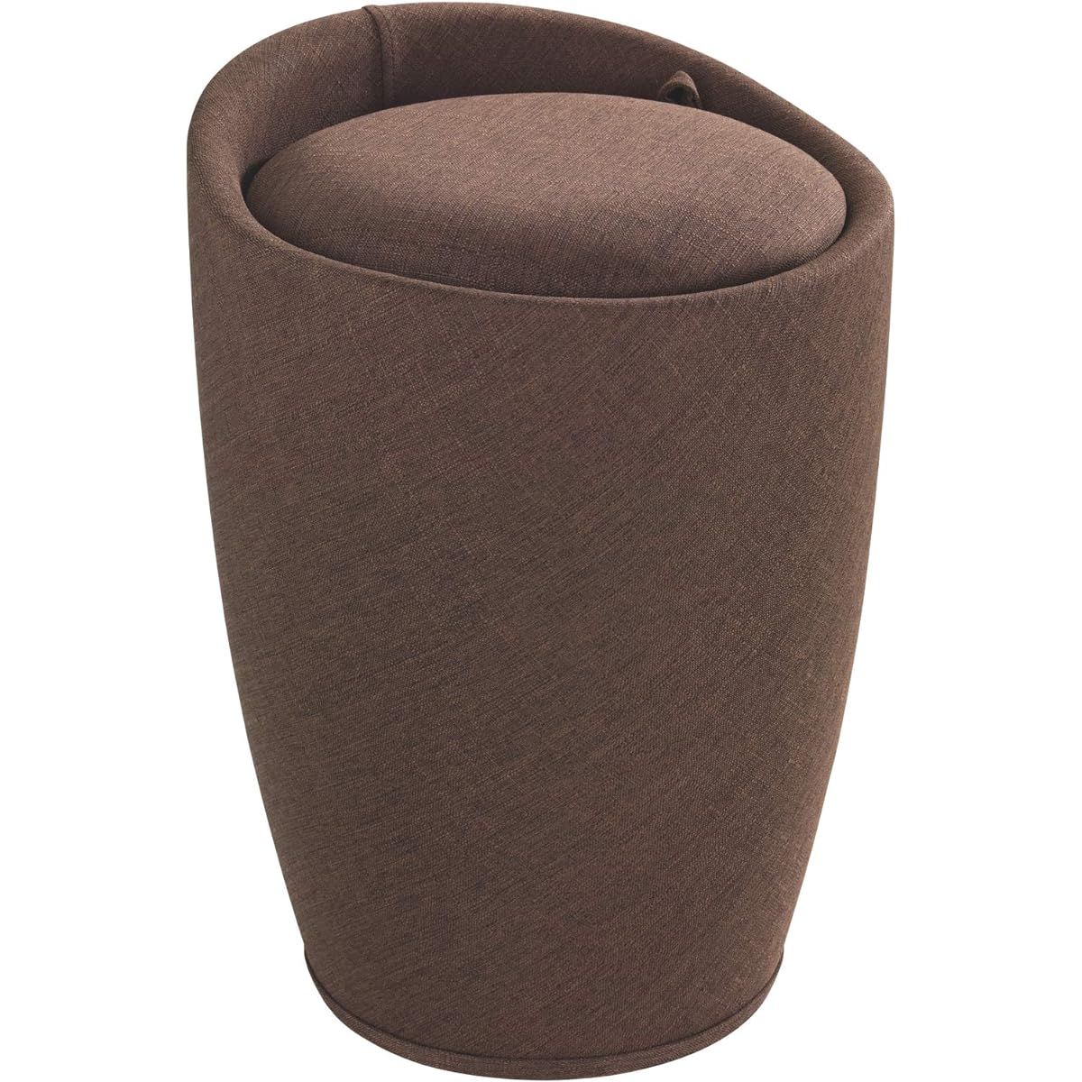 WENKO [Linen look stool with storage CANDY brown] Storage box, seat removable, storage bag included, accessory case 120217