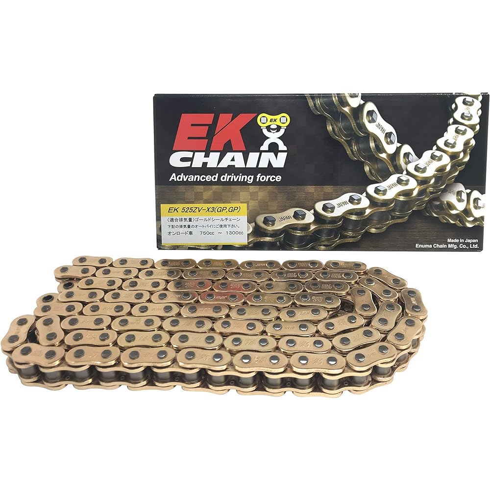 EK NX Ring Seal Chain 525ZV-X3 Gold 120L [Screw Joint]