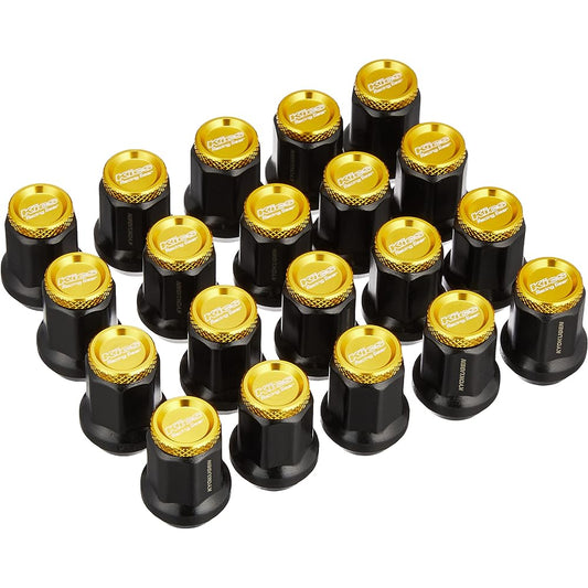 KYO-EI (Kyoei Sangyo) Extreme Through Nut with Aluminum Cap M12XP1.25 20 Gold 20 Pieces HP3KA